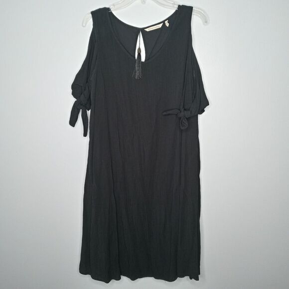 Soft Surroundings black dress the tie sleeves - Picture 1 of 8